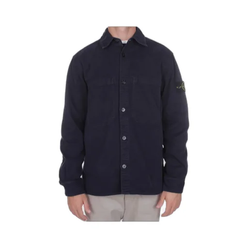 Stone Island Logo Patch Buttoned Shirt