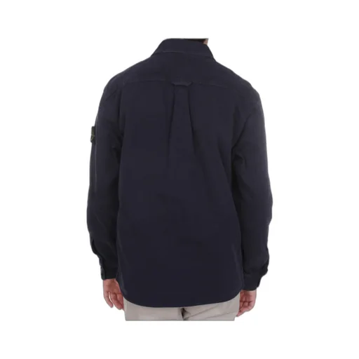 Stone Island Logo Patch Buttoned Shirt