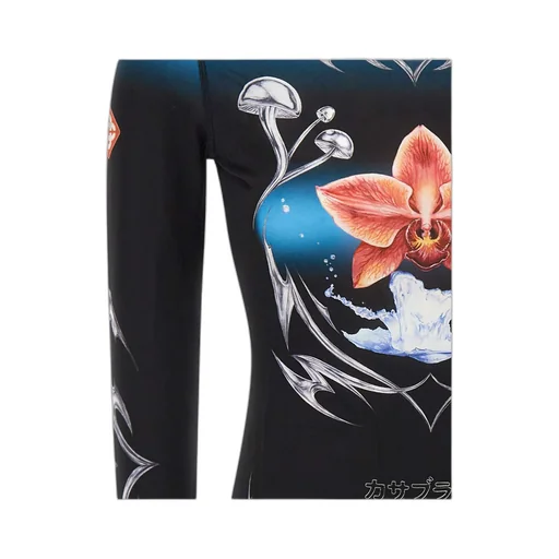 Casablanca Blades Slinky Jersey Long Sleeve Top