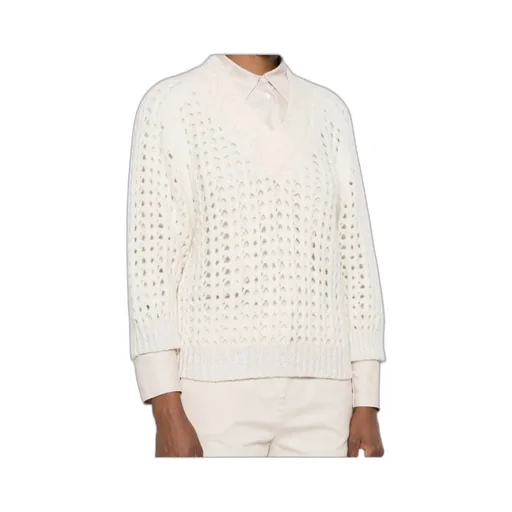 Peserico Open-Knit Three-Quarter Sleeves Jumper