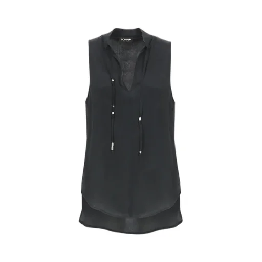 Keyhole-Neck Sleeveless Dress