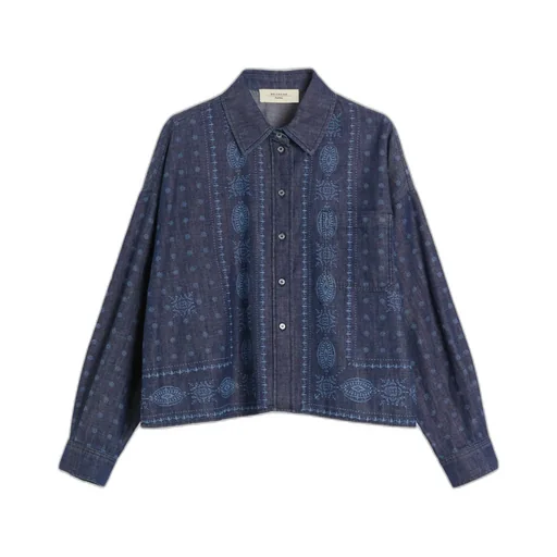 Laser-Cut Denim Shirt