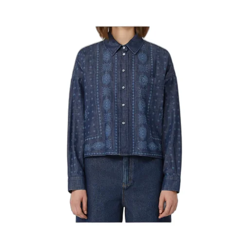Laser-Cut Denim Shirt