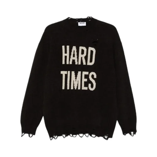 Distressed Crew-Neck Sweater