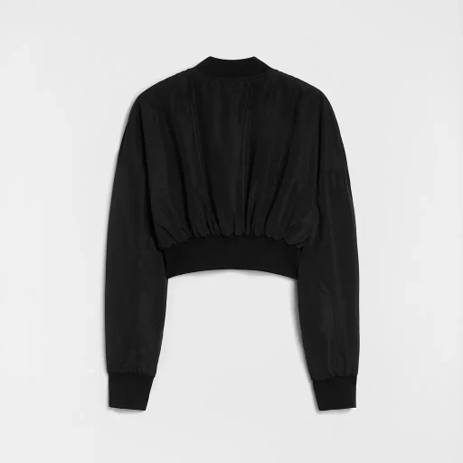Taffeta Cropped Bomber Jacket