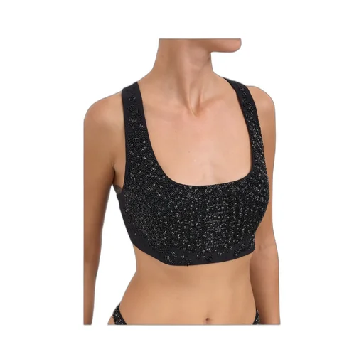 Elisabetta Franchi Embellished Lightweight CrÊPe Top