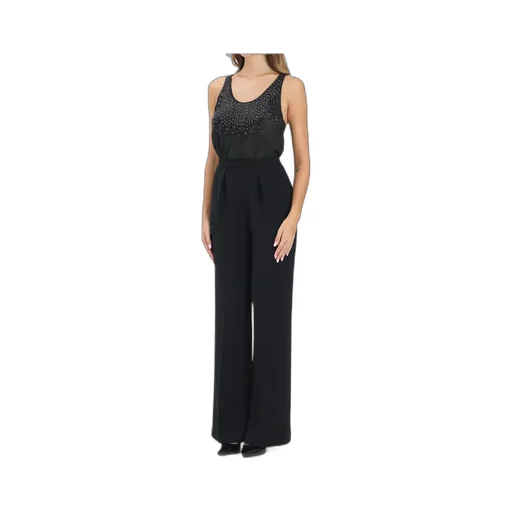 Elisabetta Franchi Georgette CrÊPe Embellished Jumpsuit