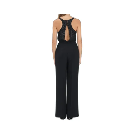 Elisabetta Franchi Georgette CrÊPe Embellished Jumpsuit
