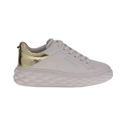 Jimmy Choo Round Toe Lace-Up Sneakers