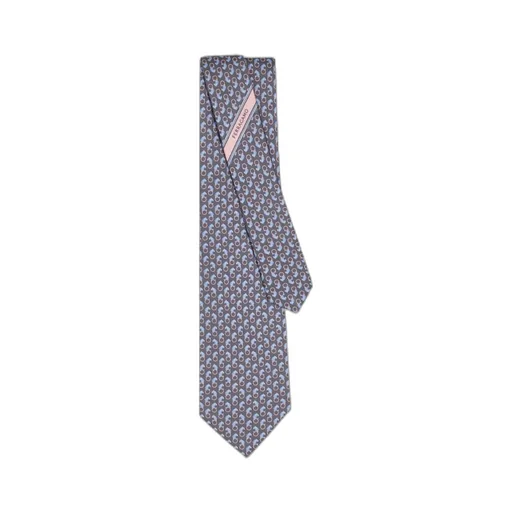 Feline Print Silk Tie
