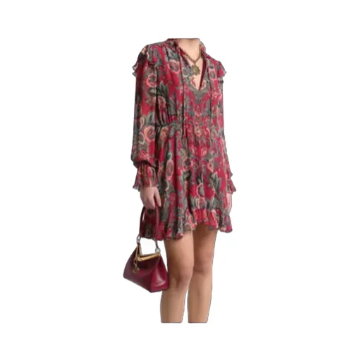 Silk-Blend Mini Dress With Print