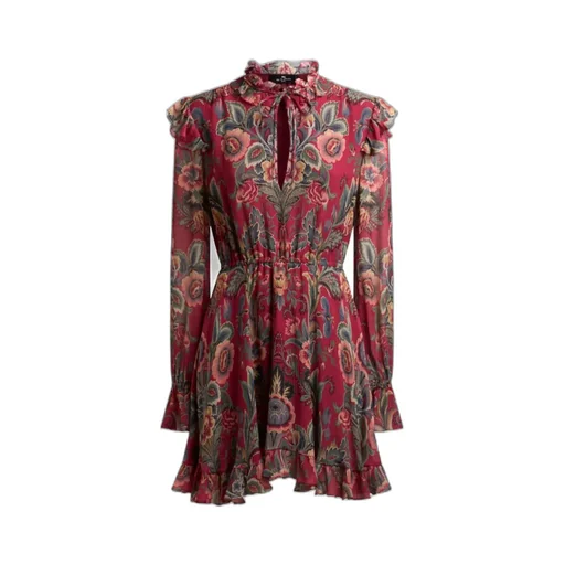 Silk-Blend Mini Dress With Print