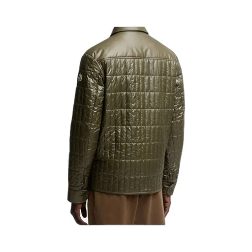 Moncler Madiere Vertical-Quilted Padded Shirt Jacket