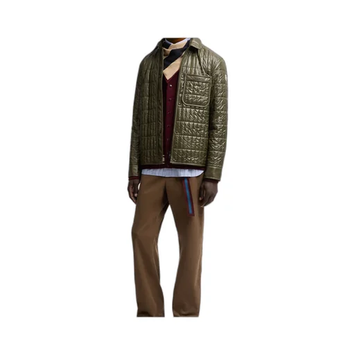 Moncler Madiere Vertical-Quilted Padded Shirt Jacket