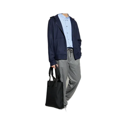 Moncler Logo Patch Button-Up Hoodie