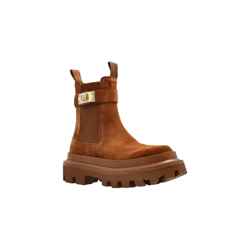 Dolce & Gabbana Dg Logo Plaque Ankle Boots