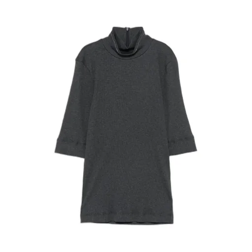 High-Neck Ribbed Top