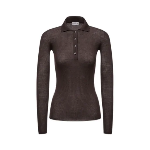 Moncler Button Detailed Long-Sleeved Polo Shirt