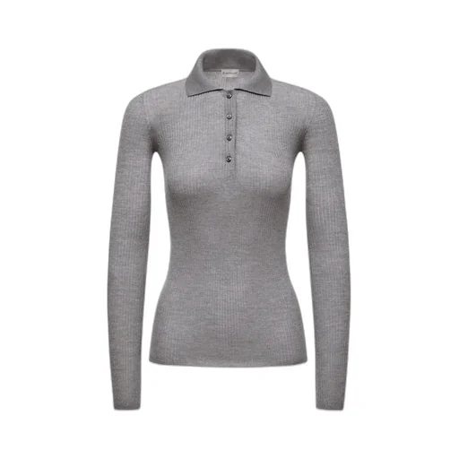 Moncler Button Detailed Long-Sleeved Polo Shirt