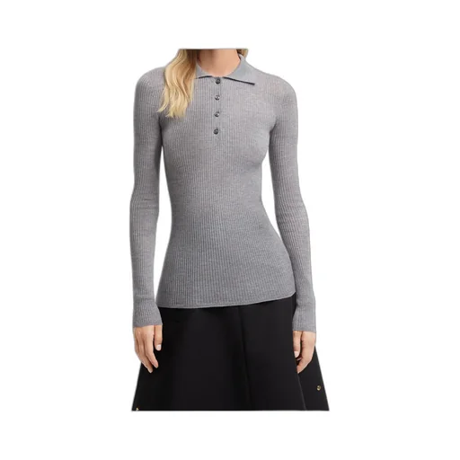 Moncler Button Detailed Long-Sleeved Polo Shirt