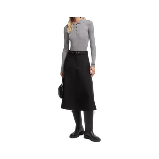 Moncler Button Detailed Long-Sleeved Polo Shirt