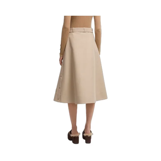 Moncler Logo Patch A-Line Midi Skirt