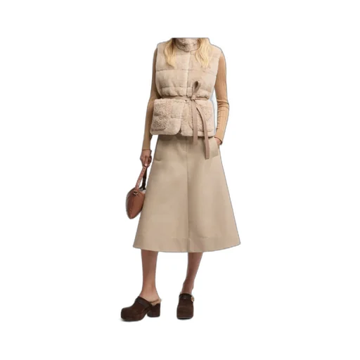 Moncler Logo Patch A-Line Midi Skirt