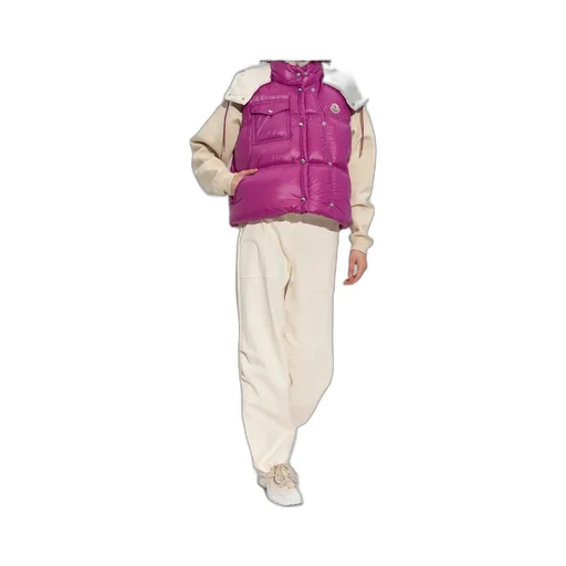 Moncler Pario Logo Patch Hooded Padded Vest