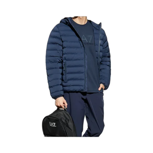 Ea7 Emporio Armani Logo Patch Zip-Up Jacket