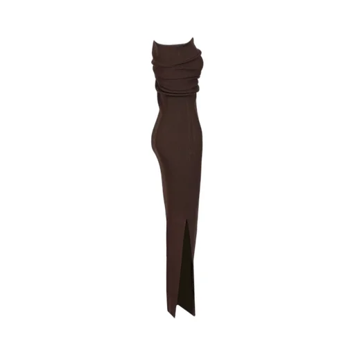 Rick Owens Athena One-Shoulder Knitted Dress