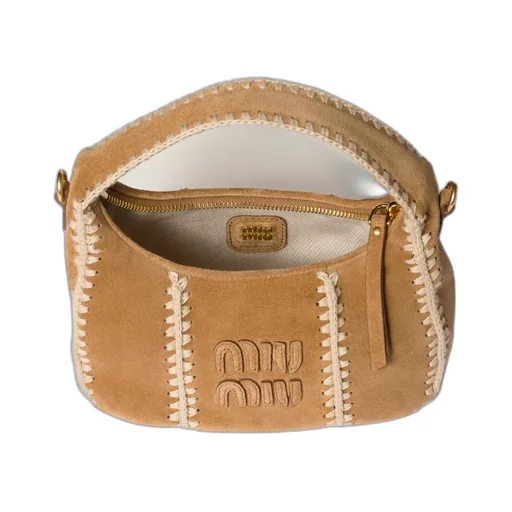 Wander Suede And Crochet Bag