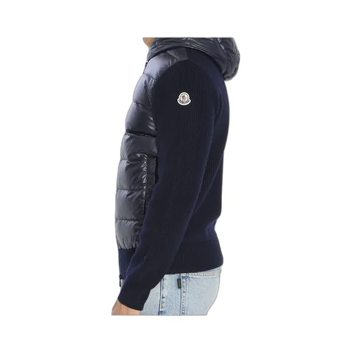 Moncler Shiny Padded Zip-Up Cardigan