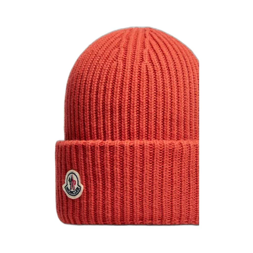 Moncler Logo Patch Ribbed Beanie