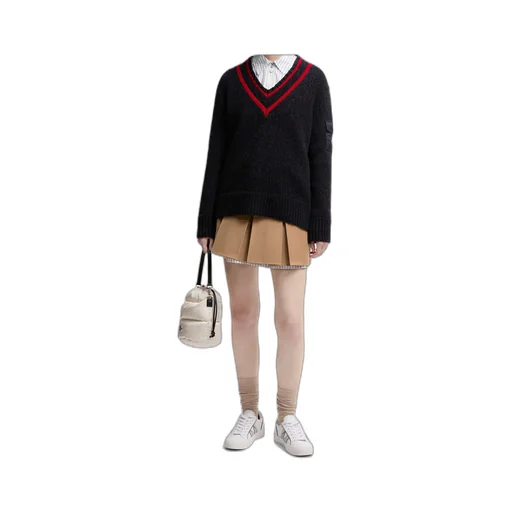 Moncler V-Neck Long Sleeved Sweater