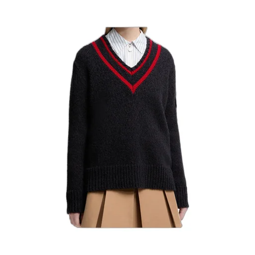 Moncler V-Neck Long Sleeved Sweater