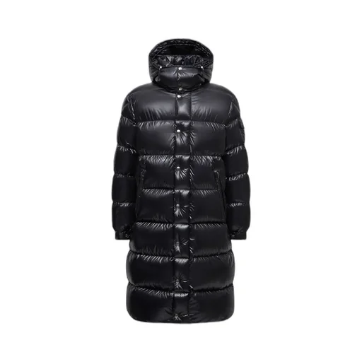 Hanoverian Hooded Square-Quilted Long Down Jacket