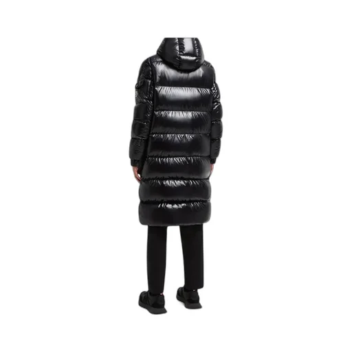 Hanoverian Hooded Square-Quilted Long Down Jacket