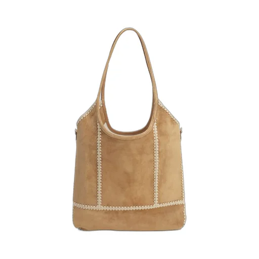 Ivy Suede And Crochet Bag