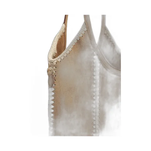 Ivy Suede And Crochet Bag