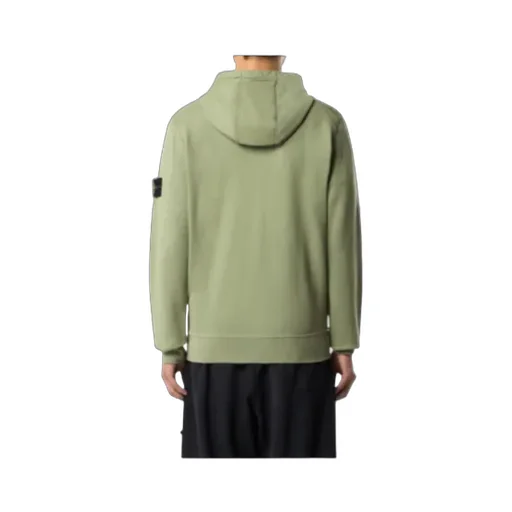 Stone Island Logo Patch Zip-Up Hoodie