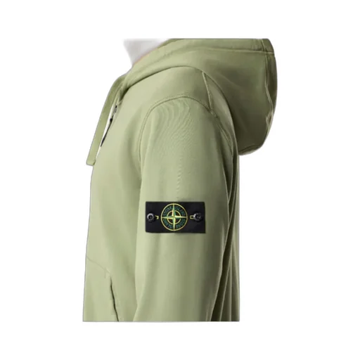 Stone Island Logo Patch Zip-Up Hoodie