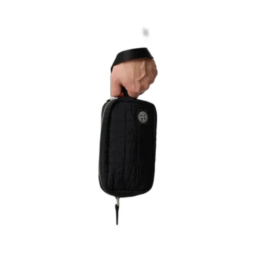 Stone Island Logo Patch Zipped Wrist Pouch