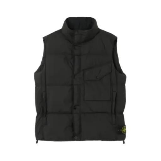 Stone Island Logo Patch High Neck Vest