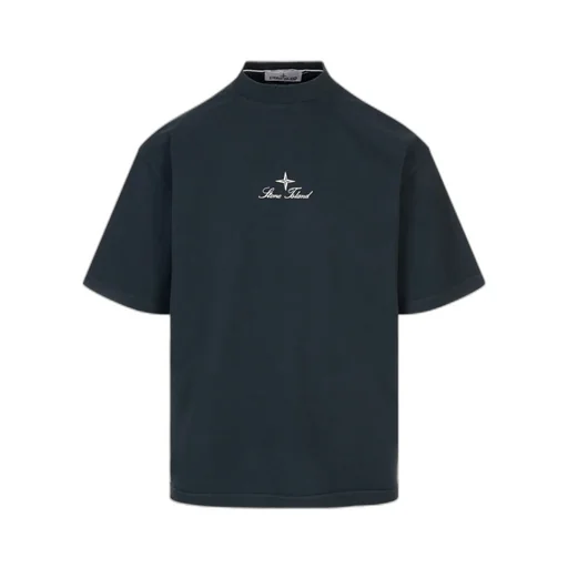 Stone Island Logo Printed Short-Sleeved T-Shirt