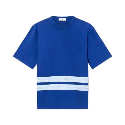 Oversized-Fit Short-Sleeve T-Shirt With Printed Bands