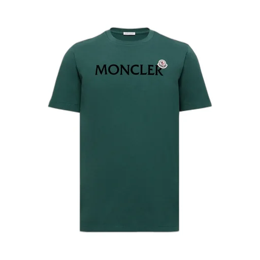 Flocked Logo Cotton T-Shirt