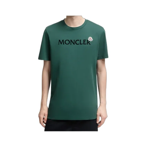 Flocked Logo Cotton T-Shirt