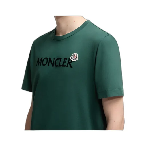 Flocked Logo Cotton T-Shirt
