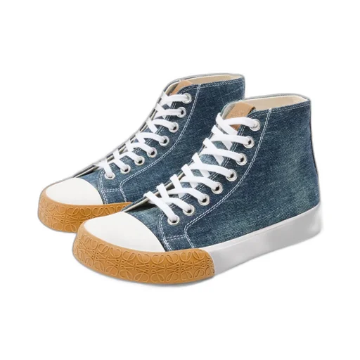 Bloc High-Top Sneaker In Denim