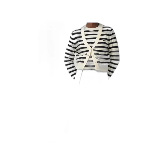 A.P.C. Gaelle Striped Knit Cardigan